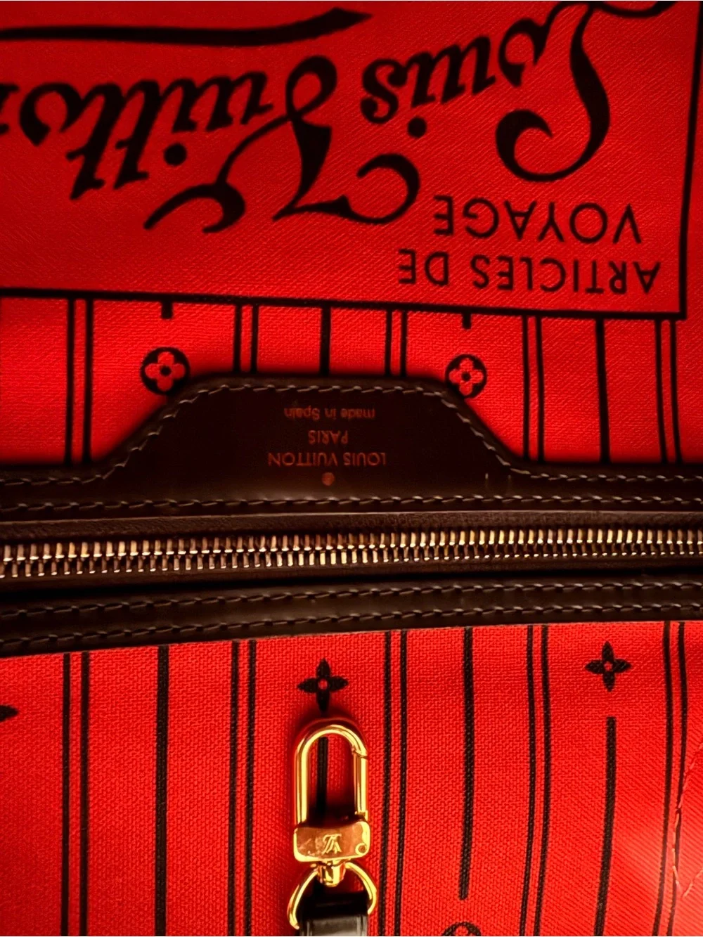 Louis Vuitton Neverfull MM tote bag in Damier Ebène Canvas G11122